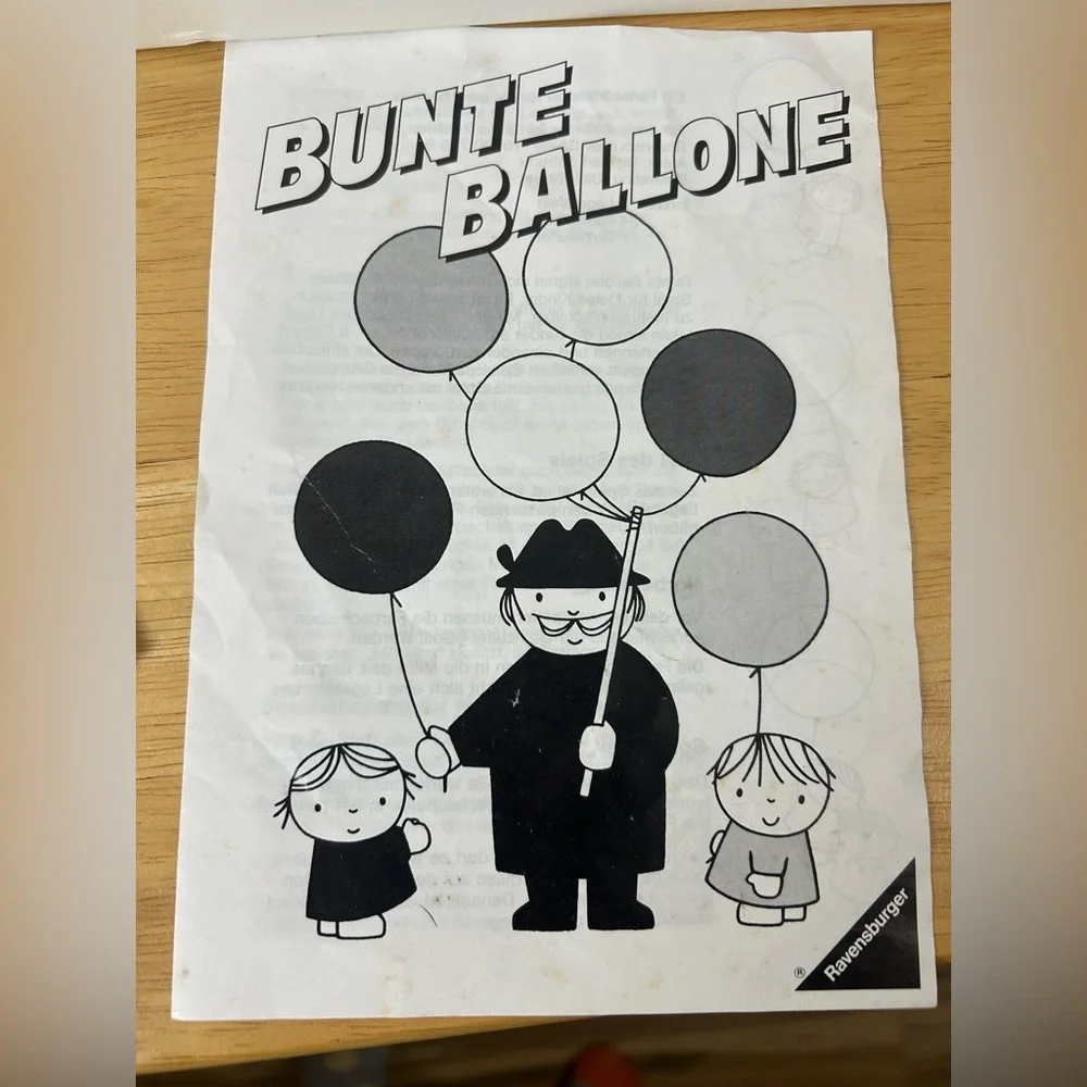 Bunte‎ Ballone German Children’s Color Matching Board Game VTG Ravensburger